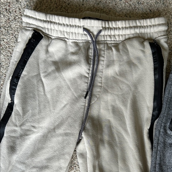 Brooklyn Cloth Mens Joggers - Cream and Gray - Picture 5 of 9